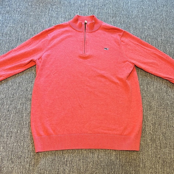 🐳 Boys Harbor Point 1/4-Zip Sweater (light red Color) - Size Cut Out, L or XL - Picture 2 of 7
